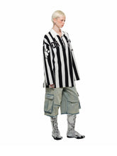 Black & White Striped Polo Shirt